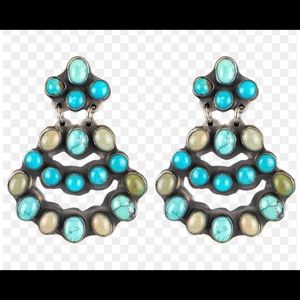 ROCKI GORMAN TURQUOISE CHANDELIER EARRINGS